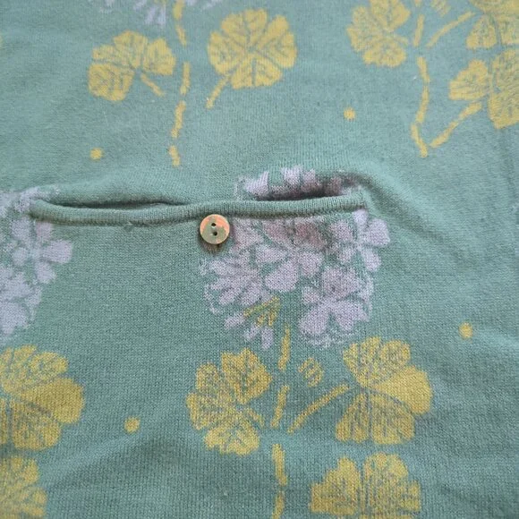 Gudrun Sjoden Marbacka Cardigan Long Sweater Organic Cotton XL Green Blue - Picture 12 of 16